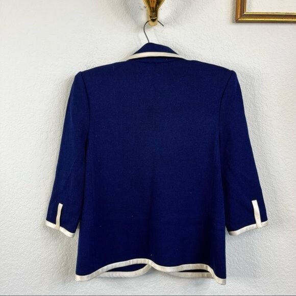 St John RESORT Piped Sailor Cruise Santana Knit Blazer - Picture 6 of 6